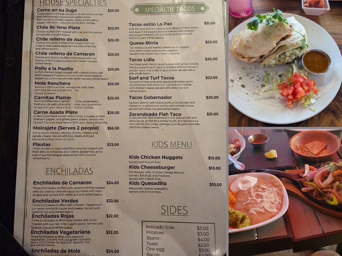 Outdoor patio seating at a Mexican restaurant.