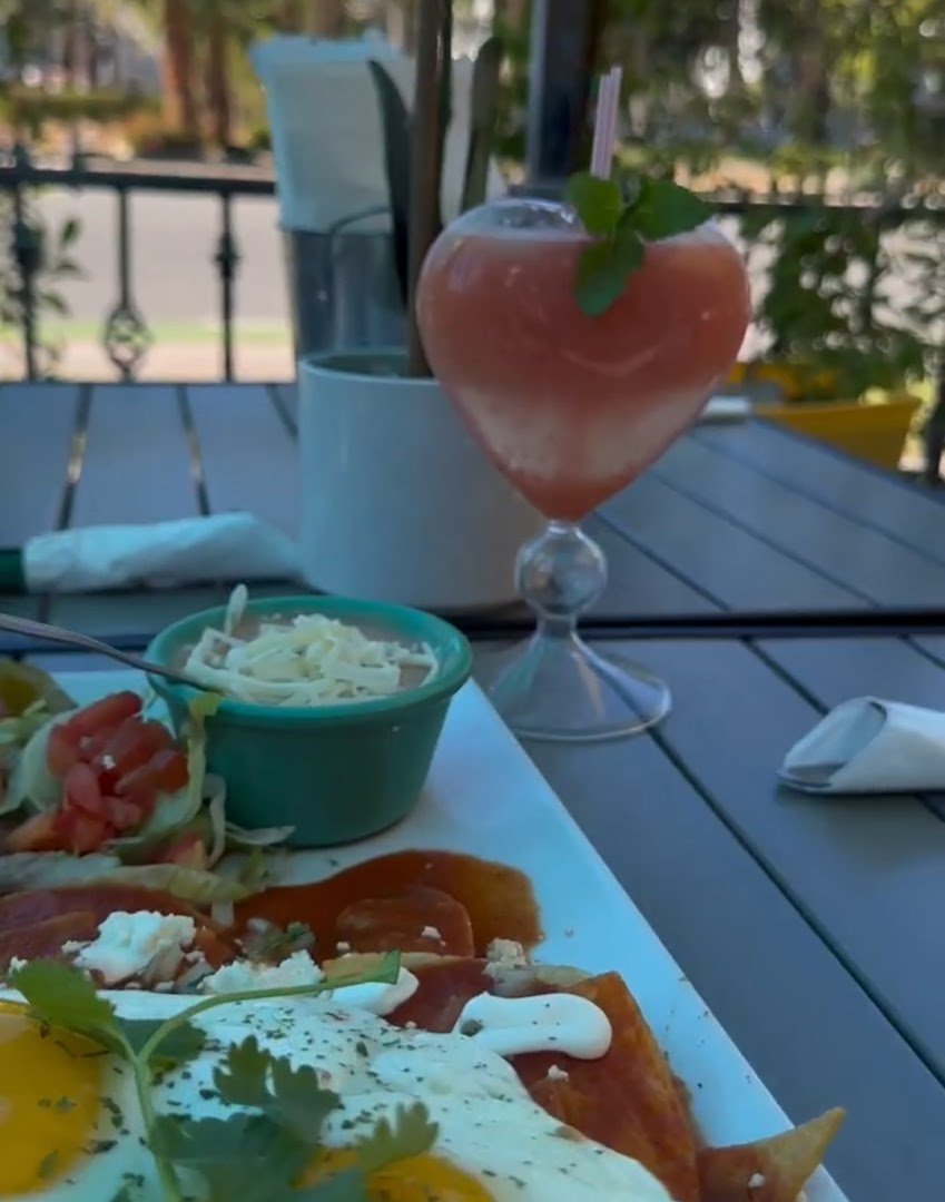 Colorful plates on a casual dining table.